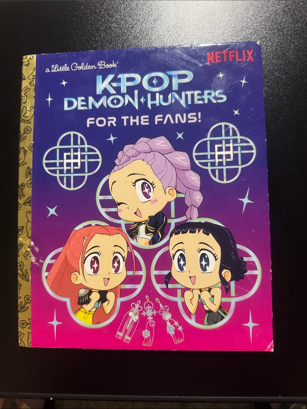 Netflix K-POP Demon Hunters Kids Book - Purple Pink Cover Art